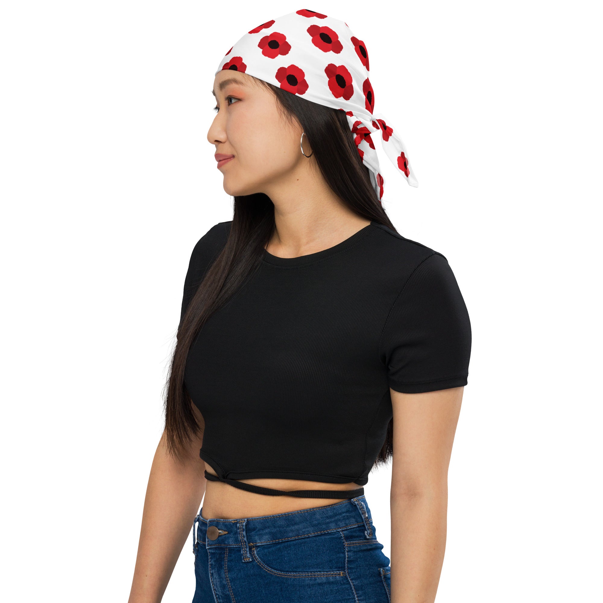 All-over print bandana - Poppy pattern