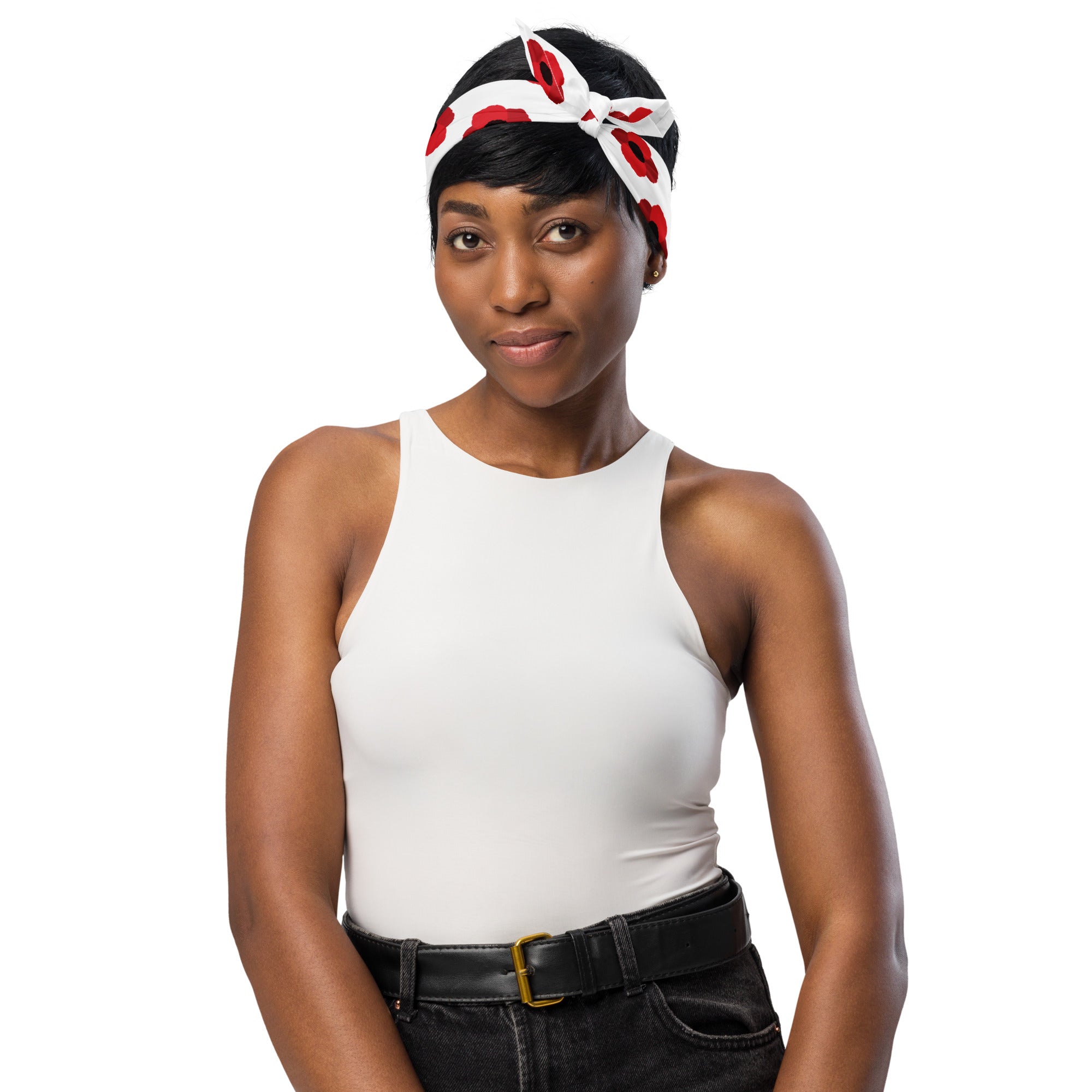All-over print bandana - Poppy pattern