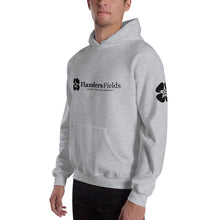 Load image into Gallery viewer, Unisex Hoodie - Flanders Fields logo, flag sleeve
