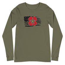 Load image into Gallery viewer, Unisex Long Sleeve Tee - logo with flag
