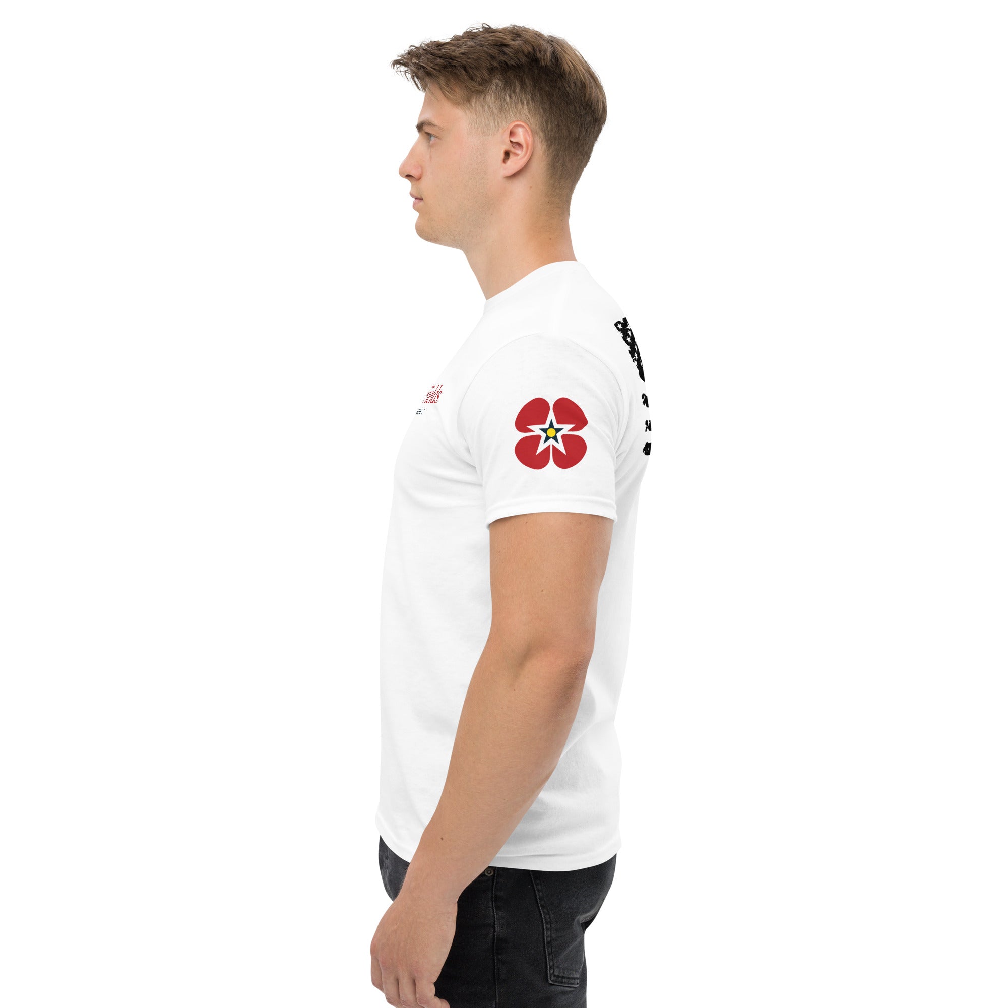 Distressed Flag / Poppy Men's heavyweight tee