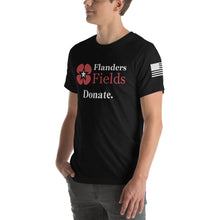 Load image into Gallery viewer, Flanders Fields Donate Unisex t-shirt
